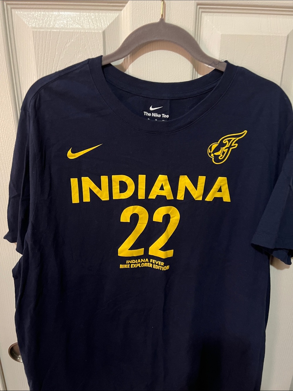 Nike Navy Indiana Fever Tee with Yellow Number 22